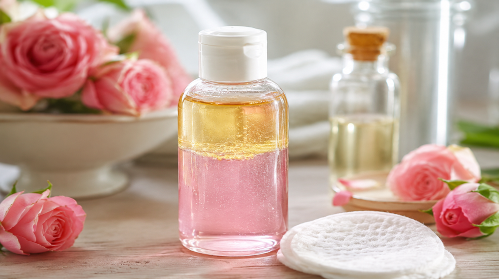 DIY Two-Phase Makeup Remover with Rose Water